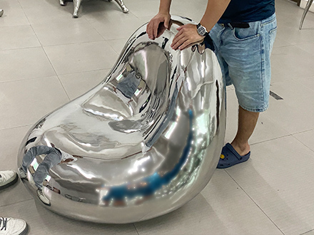 不锈钢流体概念抽象雕塑件